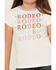 Shyanne Girls' Rodeo Short Sleeve Graphic Ringer Tee, Ivory, hi-res