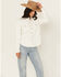 Image #1 - Kimes Ranch Women's Jane Long Sleeve Snap Cropped Western Shirt, White, hi-res