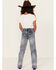Image #3 - Cowgirl Tuff Girls Double Lucky Mid Rise Bootcut Stretch Denim Jeans, Blue, hi-res