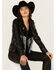 Image #2 - Azalea Wang Women's Jette Cropped Fringe Moto Jacket, Black, hi-res