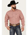 Image #1 - Ariat Men's Kairo Plaid Print Long Sleeve Button-Down Western Shirt, Red, hi-res