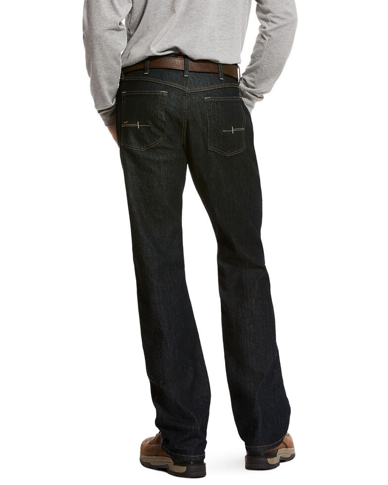 Ariat Men's Rebar M4 Durastretch Low Rise Bootcut Work Jeans , Indigo, hi-res