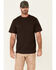Image #1 - Hawx Men's Solid Dark Brown Forge Short Sleeve Work Pocket T-Shirt - Big, , hi-res