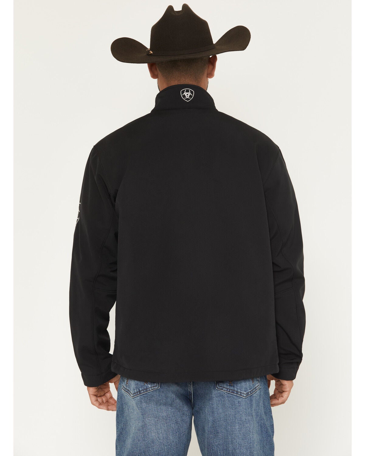 Image #4 - Ariat Men's Logo Concealed Carry Softshell Jacket - Big, Black, hi-res