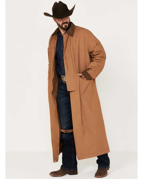 Image #2 - RangeWear by Scully Men's Long Canvas Duster, Brown, hi-res