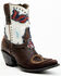 Yippee Ki Yay by Old Gringo Women's Love & Peace Studded Fashion Leather Booties - Pointed Toe, Taupe, hi-res