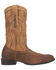 Image #2 - Dingo Men's Whiskey River Two Tone Western Boots - Round Toe, Off White, hi-res