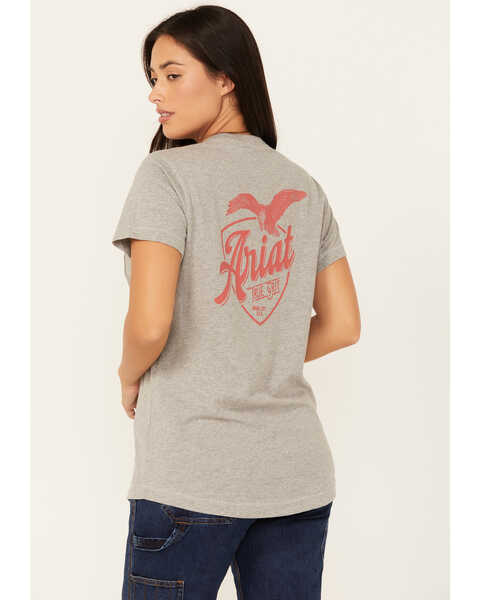 Image #1 - Ariat Women's Rebar Workman True Grit Short Sleeve Work T-Shirt , Heather Grey, hi-res