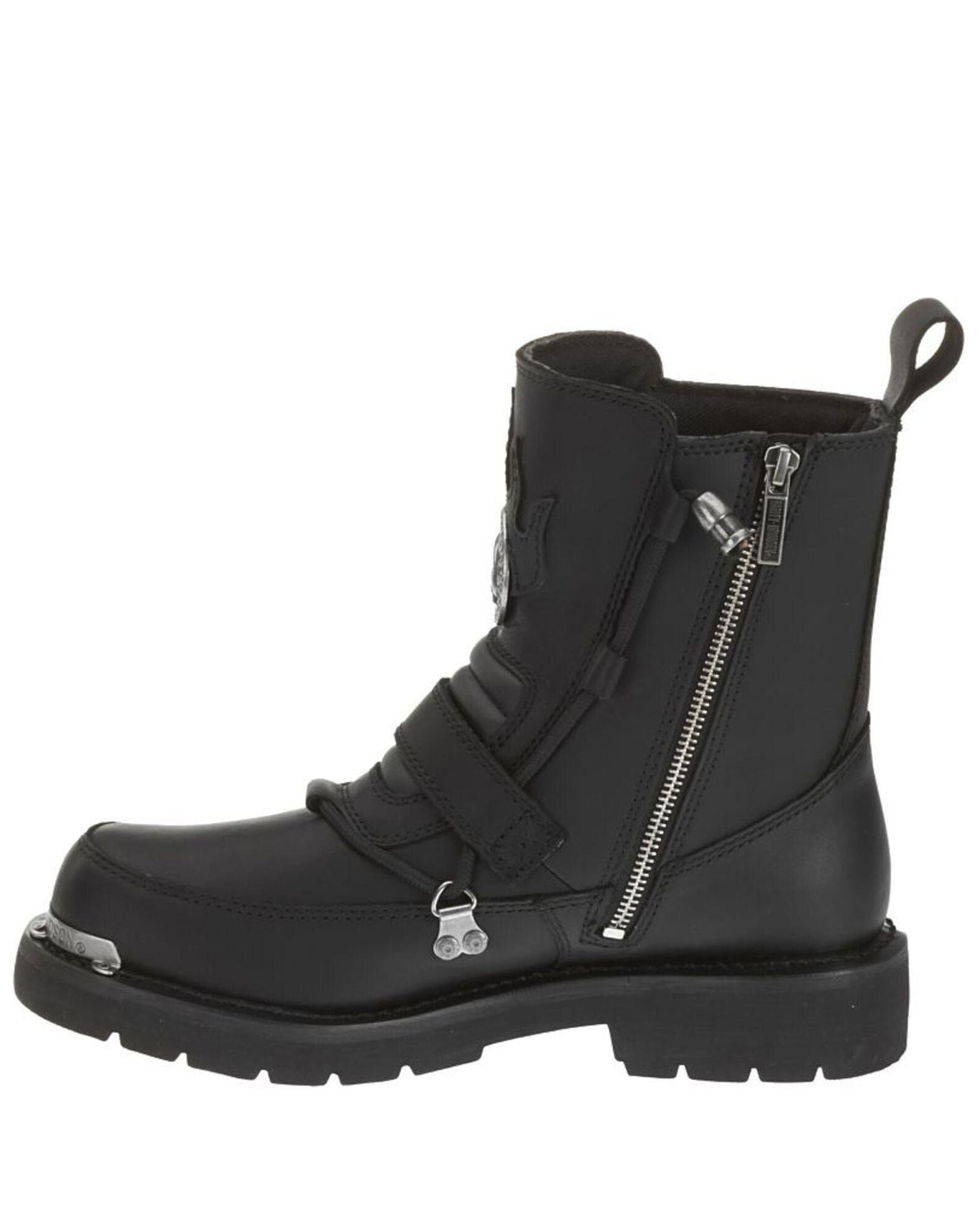 Image #3 - Harley Davidson Men's Distortion Skull Moto Boots - Round Toe, Black, hi-res