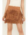 Image #2 - Fornia Women's Faux Suede Mini Skirt, Camel, hi-res