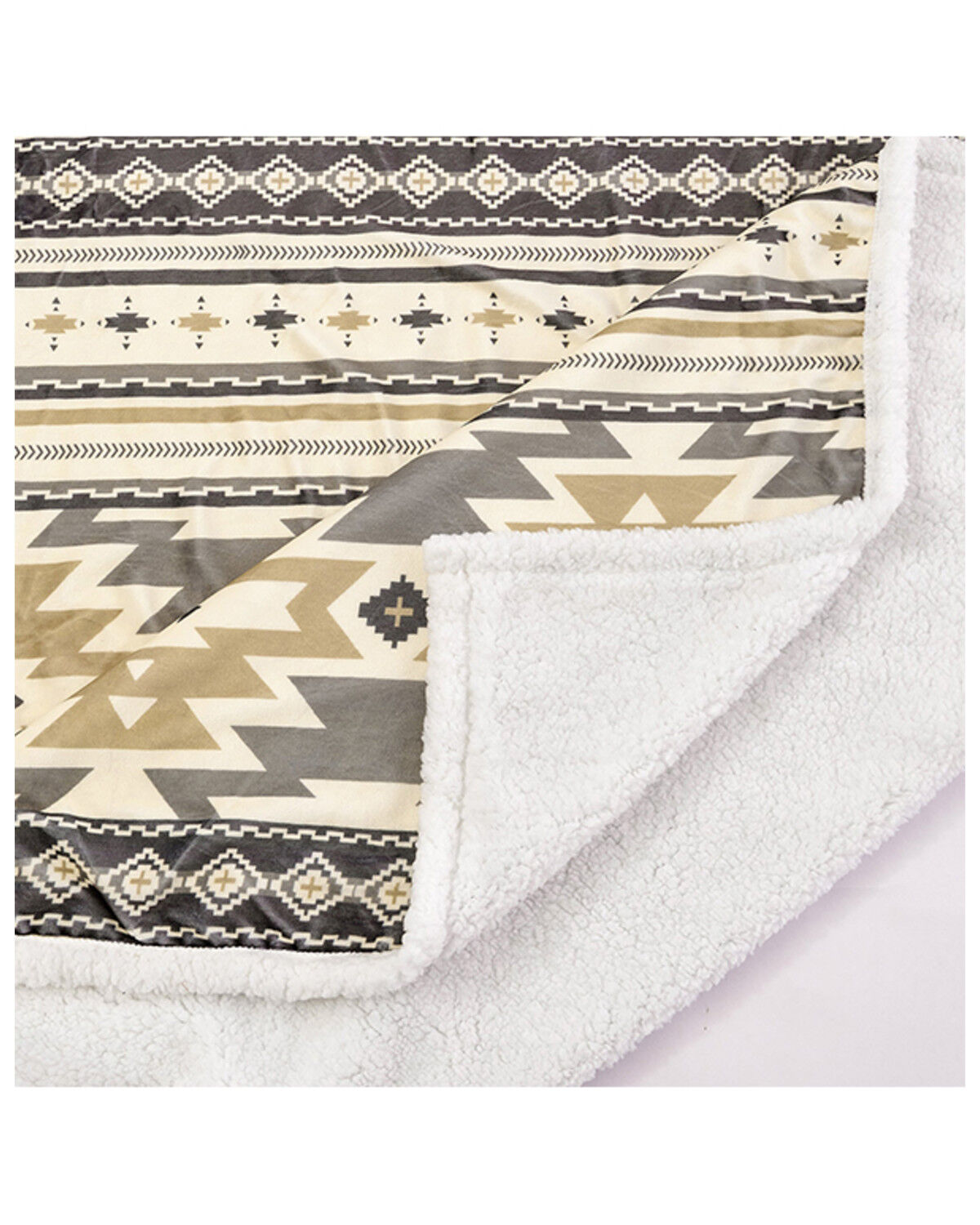 Image #4 - HiEnd Accents Desert Sage Campfire Sherpa Throw, Multi, hi-res