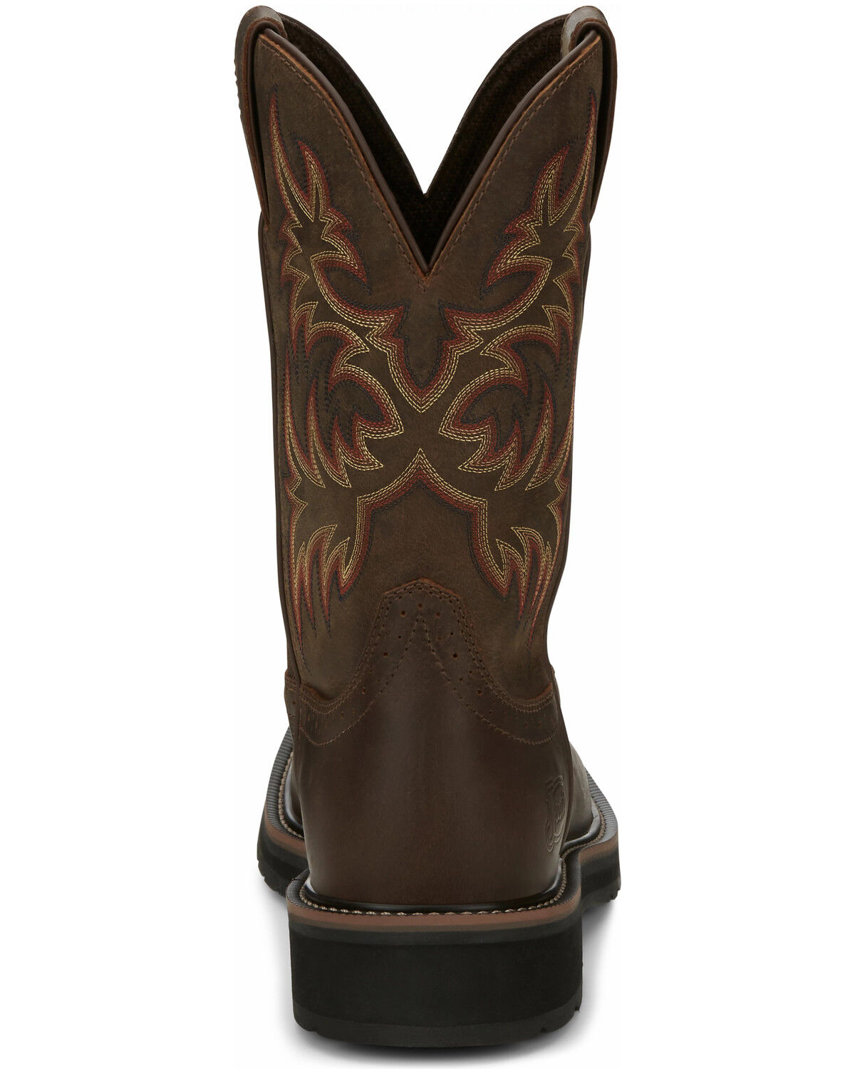 Image #4 - Justin Men's Driller Western Work Boots - Soft Toe, Tan, hi-res