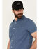 Image #2 - Brixton Men's Charter Short Sleeve Button-Down Shirt, Blue, hi-res