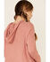 Angie Women's Brushed Hacci Hooded Sweatshirt , Rust Copper, hi-res