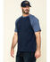Image #3 - Hawx Men's Navy Midland Short Sleeve Baseball Work T-Shirt, Navy, hi-res
