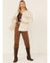 Wishlist Women's Sherpa Oversized Button Up Shacket , Cream, hi-res