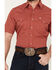 Image #3 - Ely Walker Men's Mini Bandana Geo Print Short Sleeve Snap Western Shirt, Red, hi-res