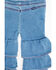 Image #2 - Wrangler Toddler Girls' Makenna Light Wash Tiered Stretch Flare Jeans , Light Wash, hi-res