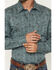 Image #3 - Wrangler Retro Men's Paisley Print Long Sleeve Snap Western Shirt, Teal, hi-res