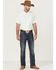 RANK 45 Men's 8 Seconds Short Sleeve Pearl Snap Western Tech Shirt , Aqua, hi-res