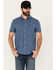 Image #1 - Brixton Men's Charter Short Sleeve Button-Down Shirt, Blue, hi-res