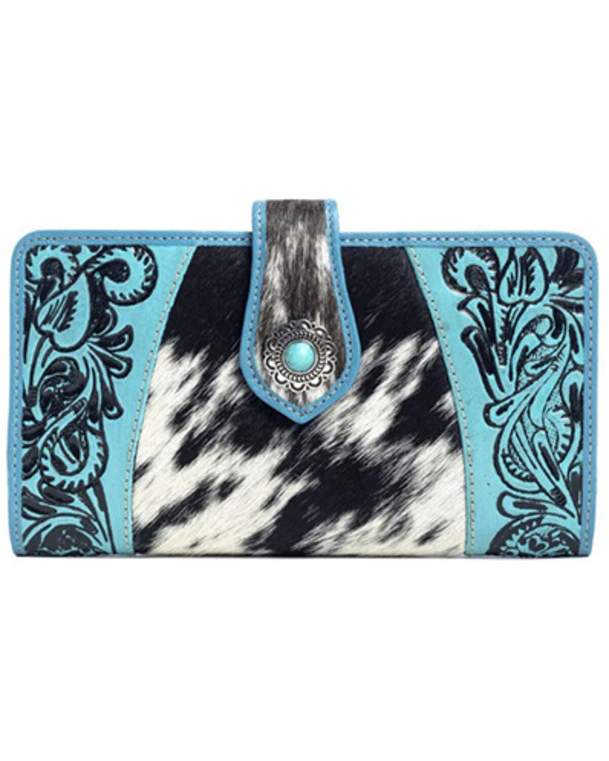 Image #1 - Myra Bag Women's Las Mijitas Tooled Wallet, Turquoise, hi-res