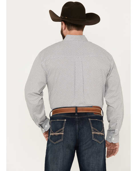 Image #4 - Cinch Men's Geo Print Long Sleeve Button-Down Stretch Western Shirt, White, hi-res