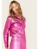 Image #2 - Idyllwind Women's Taylor Studded Metallic Leather Jacket, Fuchsia, hi-res