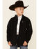 Image #1 - Ariat Boys' 2.0 Softshell Performance Stretch Jacket, Black, hi-res