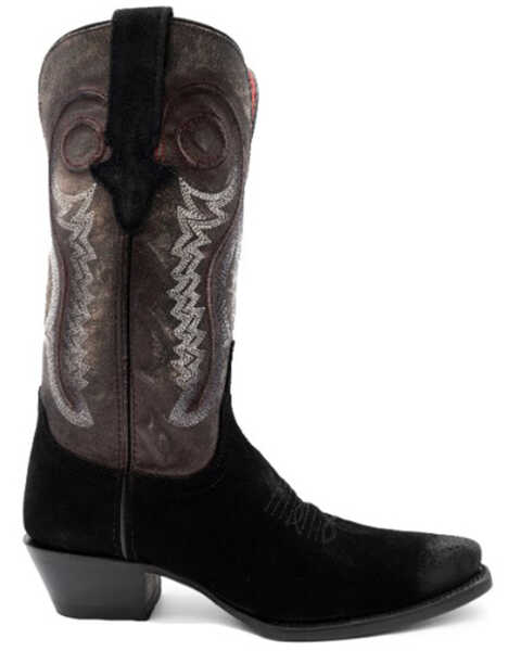 Image #2 - Ferrini Women's Roughrider Western Boots - Snip Toe , Black, hi-res