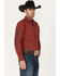 Ariat Men's Mariano Small Plaid Print Logo Pro Button Down Western Shirt , Red, hi-res