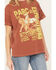Image #3 - Girl Dangerous Women's French Western Boyfriend Graphic Tee, Rust Copper, hi-res