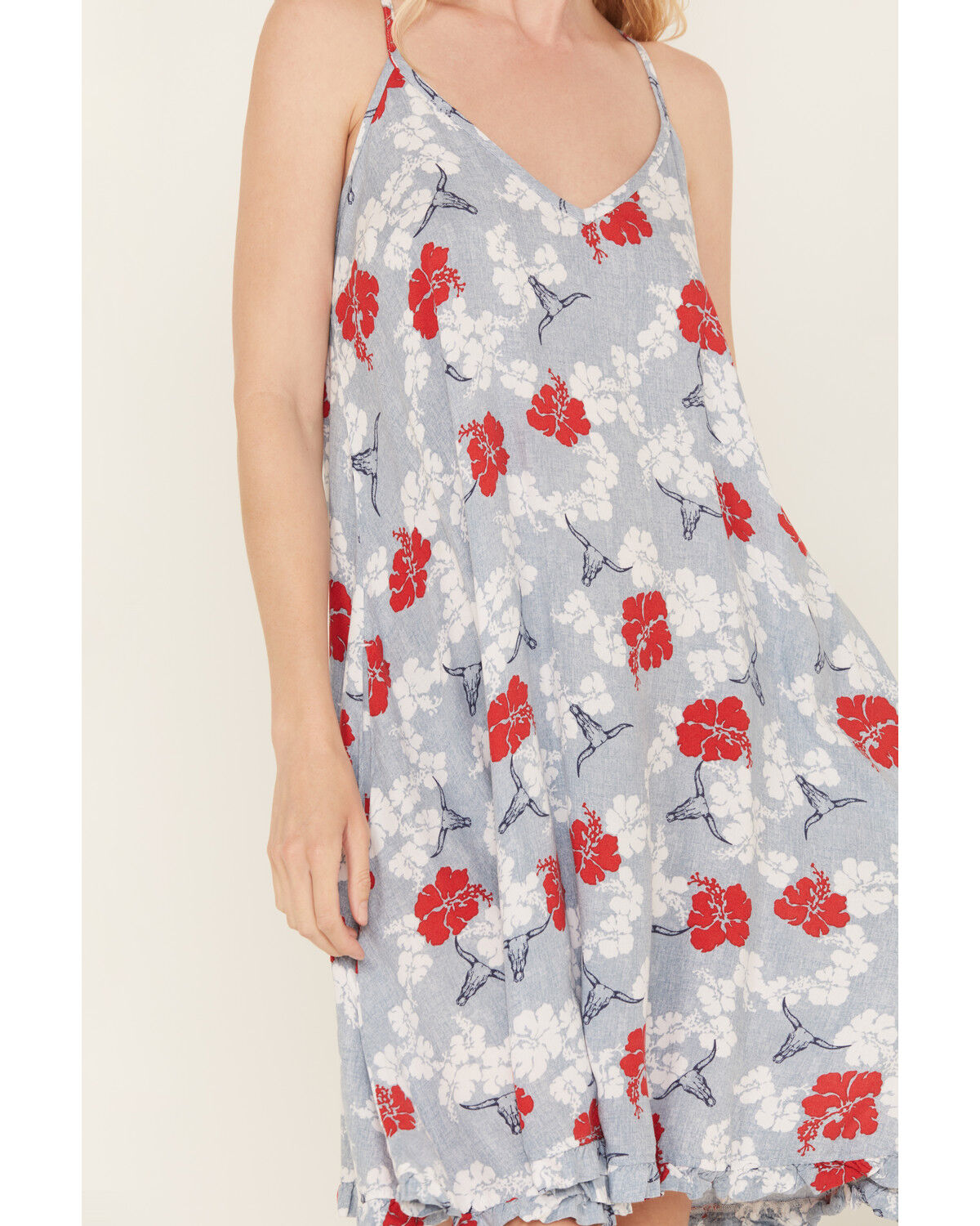 Image #3 - Ariat Women's Western Aloha Mini Dress, Cream/brown, hi-res