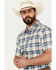 Image #3 - Kimes Ranch Men's Four Stroke Plaid Print Short Sleeve Button Down Shirt, Blue, hi-res