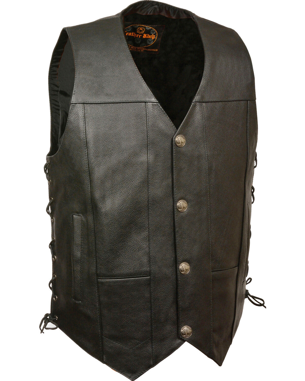 Image #1 - Milwaukee Leather Men's Side Lace Vest, Black, hi-res