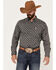 Image #1 - Ariat Men's Wyatt Stretch Classic Fit Long Sleeve Button-Down Western Shirt, Charcoal, hi-res