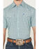 Image #3 - Rodeo Clothing Men's Geo Print Short Sleeve Pearl Snap Western Shirt, Aqua, hi-res