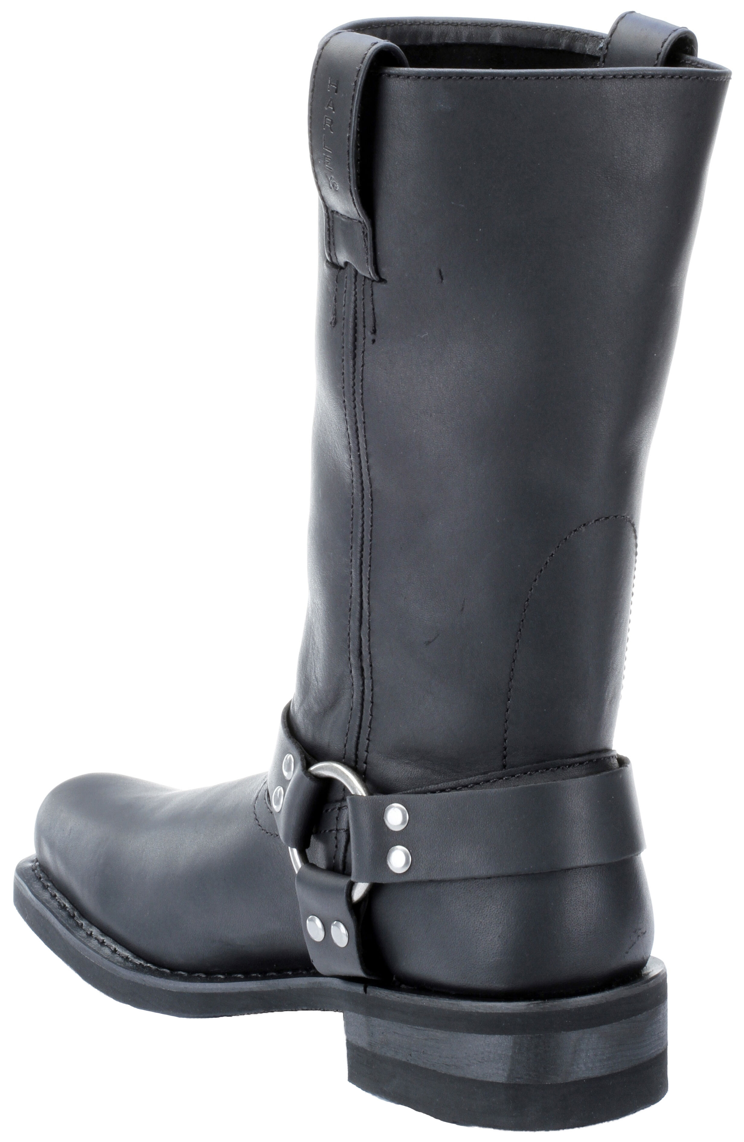 mens black leather harness boots