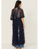 Image #4 - Shyanne Women's Embroidered Mesh Kimono, Indigo, hi-res