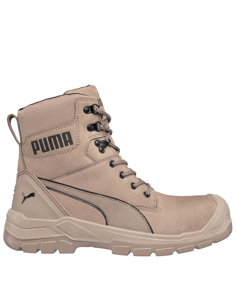Puma Men's Conquest Waterproof Work Boots - Composite Toe, Brown, hi-res