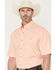 Image #2 - George Strait by Wrangler Men's Geo Print Short Sleeve Button-Down Stretch Western Shirt - Big, Orange, hi-res
