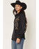 Image #2 - Wrangler X Lainey Wilson Women's Paisley Embroidered Long Sleeve Snap Satin Western Shirt, Black, hi-res