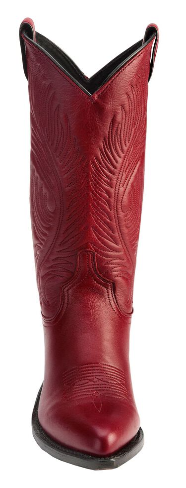 Abilene Cowhide Cowgirl Boots - Pointed Toe, Red, hi-res