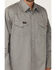 Image #3 - Forge Workwear Men's FR Solid Long Sleeve Snap Work Shirt, Light Grey, hi-res