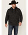 Image #1 - Hooey Men's Jimmy Speckled Henley Hooded Pullover, Black, hi-res