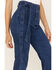 Image #2 - Flying Tomato Women's High Rise Self Belt Flare Leg Jeans, Blue, hi-res