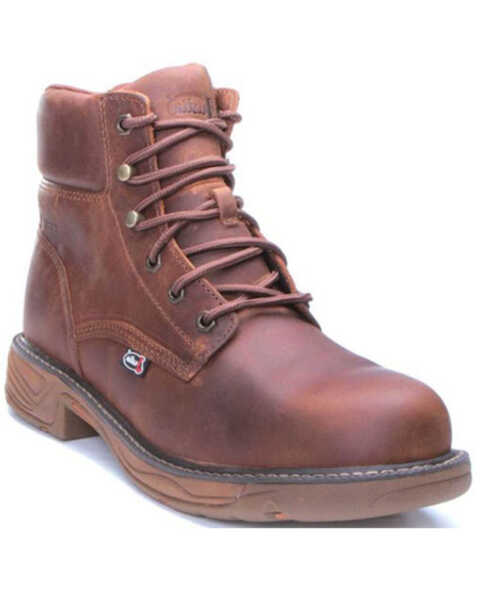 Image #1 - Justin Men's Rush Barley Work Boots - Nano Composite Toe, Brown, hi-res