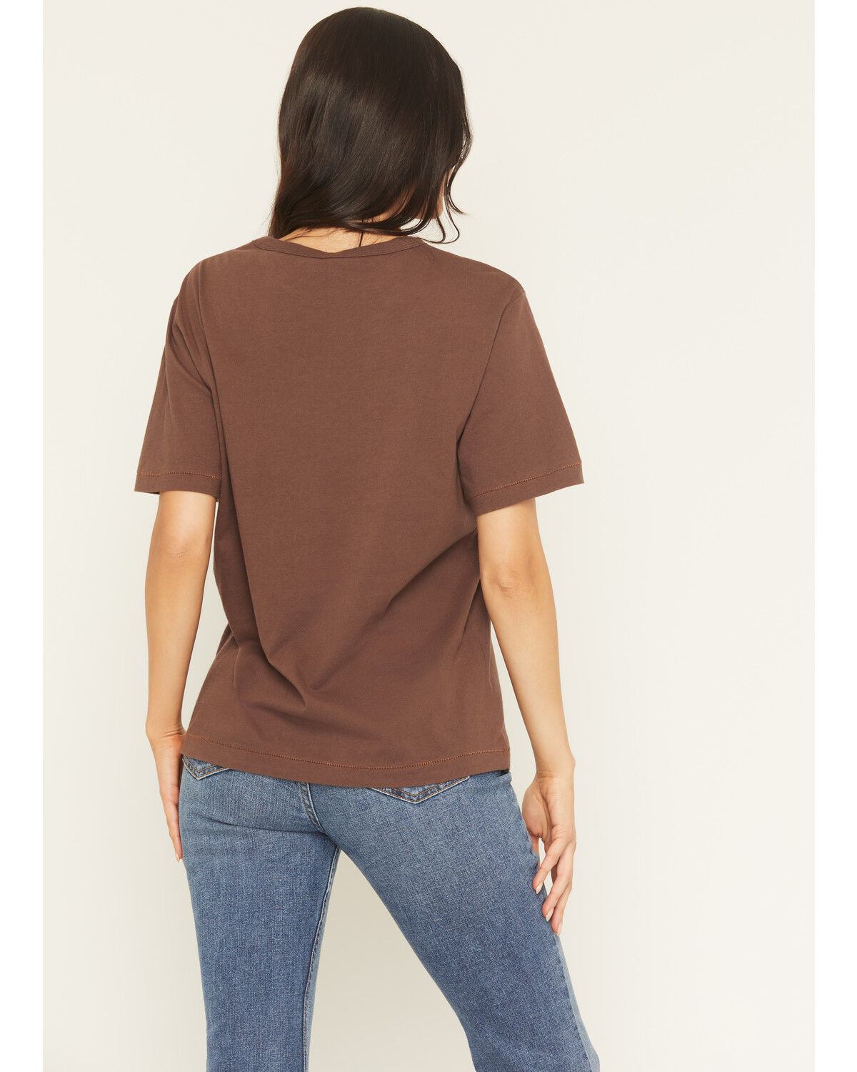 Image #4 - Shyanne Women's Studded Southwestern Print Short Sleeve Graphic Tee, Brown, hi-res