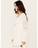 Image #3 - Miss Me Women's Lace Detail Midi Dress, White, hi-res