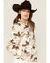 Image #2 - Wrangler Retro Women's Bronco Print 1/2 Zip Pullover, Cream, hi-res